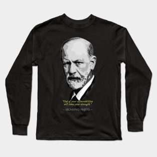 Sigmund Freud Quote Long Sleeve T-Shirt